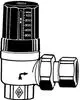 Differenzdruck-Überströmventil mit sichtbarem Manometer zur Druckanzeige. Anschlüsse für DN20. Hersteller: IMI Hydronic Engineering.